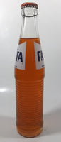 Vintage Fanta Orange 9 3/4" Tall 10 Fl Oz Ribbed Glass Soda Pop Bottle Full Unopened