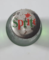 Vintage Sprite 7 3/4" Tall 7 Fl Oz Hobnail Green Glass Soda Pop Bottle Full Unopened