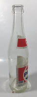 Vintage Pepsi 9 3/4" Tall 300mL Paper Label Clear Glass Soda Pop Bottle