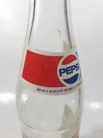 Vintage Pepsi 9 3/4" Tall 300mL Paper Label Clear Glass Soda Pop Bottle