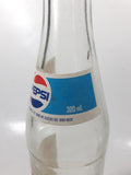 Vintage Pepsi 9 3/4" Tall 300mL Paper Label Clear Glass Soda Pop Bottle