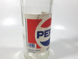 Vintage Pepsi 9 3/4" Tall 300mL Paper Label Clear Glass Soda Pop Bottle