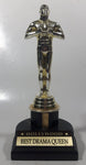 Hollywood Best Dram Queen Silver Tone Oscar 8 1/4" Tall Plastic Trophy Award Statue