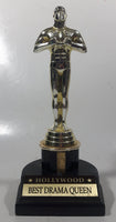 Hollywood Best Dram Queen Silver Tone Oscar 8 1/4" Tall Plastic Trophy Award Statue