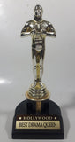 Hollywood Best Dram Queen Silver Tone Oscar 8 1/4" Tall Plastic Trophy Award Statue