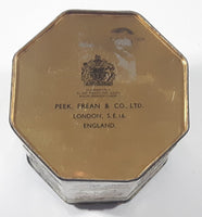 Vintage 1950s Peek Frean & Co Ltd London England Embossed Deer in Nature 5 1/2" Tall Tin Metal Container