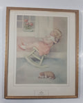 The Lullaby by Bessie Pease Gutmann 17" x 21" Framed Painting Art Print