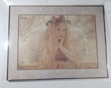 Girl With Angel Wings 23" x 29 1/2" Framed Painting Art Print