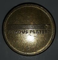 Vintage Famous Players Tech Town Gaming Game Token Metal Coin