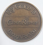Vintage Celebrate Recorvery XII Years My Grace Is Enough For You Medallion Token Metal Coin