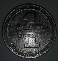 1992 McCarran Airport Slots One Dollar Gaming Token Metal Coin