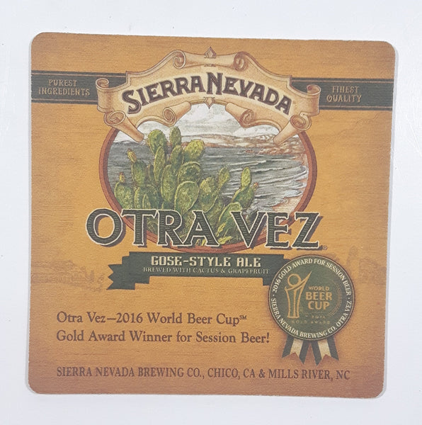 Sierra Nevada Brewing Otra Vez Gose-Style Ale Paper Beverage Drink Coaster