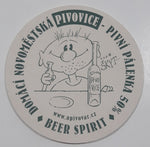 1993 to 2013 Novomestsky Pivovar s.r.o. Novomestsky Lezak Nefiltrovane Pivo S Kvasnicemi Beer Spirit 4 1/8" Paper Beverage Drink Coaster