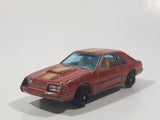 Vintage Yatming No. 1067 Ford Mustang Turbo Cob Red Die Cast Toy Car Vehicle with Opening Doors Missing Tires
