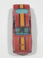 Vintage Yatming No. 1067 Ford Mustang Turbo Cob Red Die Cast Toy Car Vehicle with Opening Doors Missing Tires
