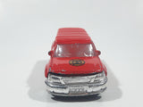 Unknown Brand Quad Cab Pickup Truck with Cap Fire Department Red Die Cast Toy Car Vehicle