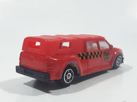 Unknown Brand Quad Cab Pickup Truck with Cap Fire Department Red Die Cast Toy Car Vehicle