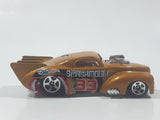2004 Hot Wheels Smashville '41 Willys Smash Mouth Gold Die Cast Toy Hot Rod Car Vehicle
