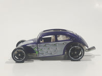 2009 Hot Wheels Custom Volkswagen Beetle Bug Purple Die Cast Toy Car Vehicle