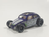 2009 Hot Wheels Custom Volkswagen Beetle Bug Purple Die Cast Toy Car Vehicle