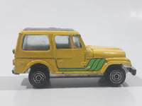 Vintage Kidco Tough Wheels Jeep CJ-7 Yellow Die Cast Toy Car Vehicle Made in Hong Kong