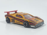 Vintage Majorette No. 237 Lamborghini Countach Dunlop #36 Yellow 1/56 Scale Die Cast Toy Dream Car Vehicle Made in France