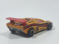 Vintage Majorette No. 237 Lamborghini Countach Dunlop #36 Yellow 1/56 Scale Die Cast Toy Dream Car Vehicle Made in France