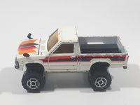Majorette No. 287 and 292 4x4 Toyota Pick-up Truck White Die Cast Toy Car Vehicle with Opening Hood