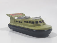 Vintage 1972 Lesney Matchbox Superfast Hovercraft No. 72 & 2 Green and Tan Die Cast Toy Watercraft Boat Rescue Emergency Vehicle Made in England