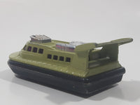 Vintage 1972 Lesney Matchbox Superfast Hovercraft No. 72 & 2 Green and Tan Die Cast Toy Watercraft Boat Rescue Emergency Vehicle Made in England