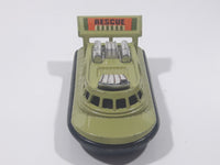 Vintage 1972 Lesney Matchbox Superfast Hovercraft No. 72 & 2 Green and Tan Die Cast Toy Watercraft Boat Rescue Emergency Vehicle Made in England