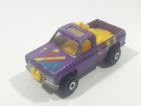 Vintage 1990 Hot Wheels Power Plower Truck Purple Die Cast Toy Car Vehicle