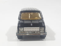 Vintage Majorette No. 250 U.S. Van Black 1/65 Scale Die Cast Toy Car Vehicle with Opening Rear Doors Made in France