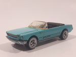1987 Hot Wheels '65 Mustang Convertible Turquoise Die Cast Toy Car Vehicle with Opening Hood
