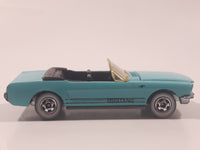 1987 Hot Wheels '65 Mustang Convertible Turquoise Die Cast Toy Car Vehicle with Opening Hood