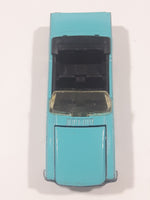 1987 Hot Wheels '65 Mustang Convertible Turquoise Die Cast Toy Car Vehicle with Opening Hood