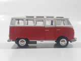 Maisto Volkswagen Van Samba Red and White 1/40 Scale Pull Back Die Cast Toy Car Vehicle with Opening Door