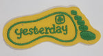 Girl Guides Yesterday Yellow Foot Print Shaped 1 1/4" x 3" Embroidered Fabric Patch Badge