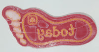 Girl Guides Today Red Foot Print Shaped 1 1/4" x 3" Embroidered Fabric Patch Badge