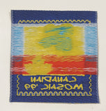 Girl Guides Alberta Canadian Mosaic '99 Yellow 2" x 2" Embroidered Fabric Patch Badge