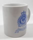 Vintage Ports Canada Police Semper Vigilant White 3 3/4" Tall Ceramic Coffee Mug Cup