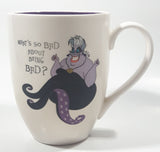 Disney Ursula The Little Mermaid What's So Bad About Being Bad? White and Purple 4 1/2" Tall Ceramic Coffee Mug Cup