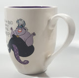 Disney Ursula The Little Mermaid What's So Bad About Being Bad? White and Purple 4 1/2" Tall Ceramic Coffee Mug Cup