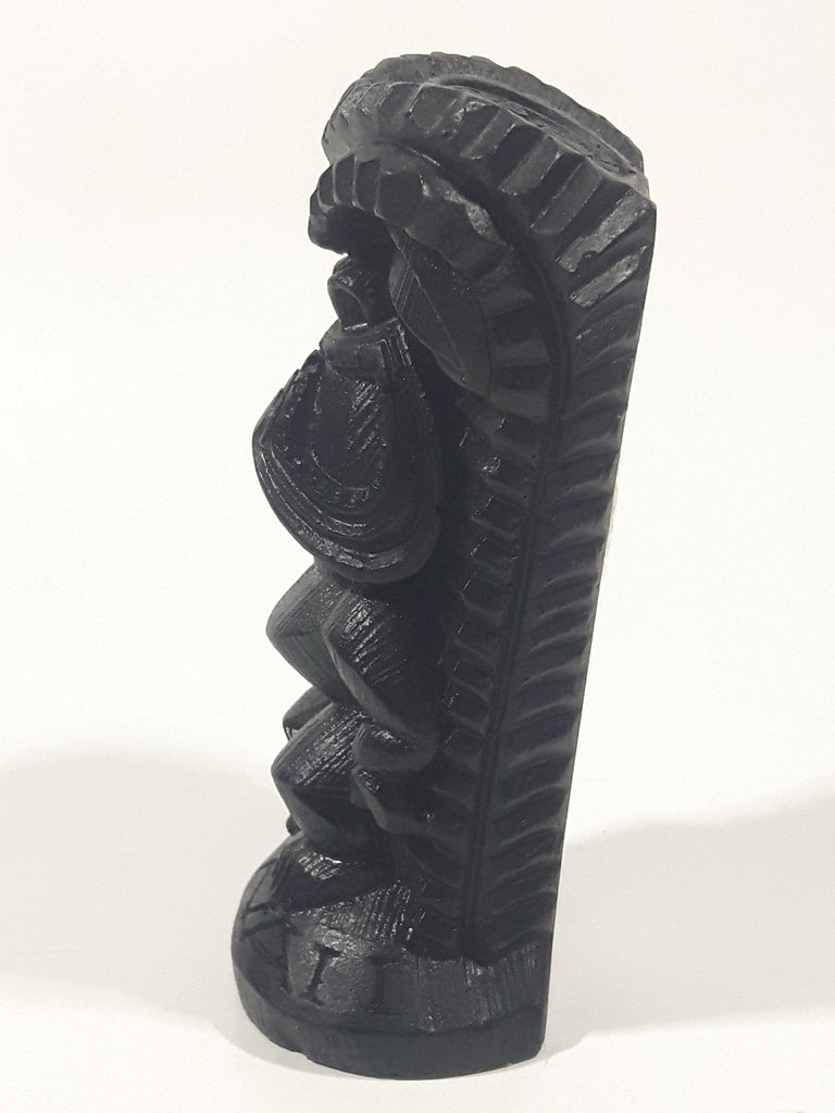 Vintage Coco Joe's Hawaii Tiki God 4" Tall Carved Black Lava Rock Figu