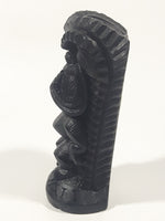 Vintage Coco Joe's Hawaii Tiki God 4" Tall Carved Black Lava Rock Figurine