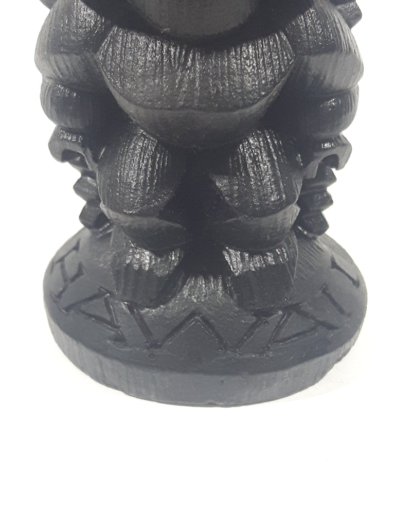 Vintage Coco Joe's Hawaii Tiki God 4" Tall Carved Black Lava Rock Figu
