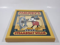Disney Mickey's Greatest Moments 1928 Steamboat Willie 8" x 10" Yellow Framed Picture