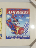 Disney Mickey's Greatest Moments 1928 Steamboat Willie and Disney Studios Air Races Burbank Air Field Aug 22-28 1933 Double Framed Pictures New in Package