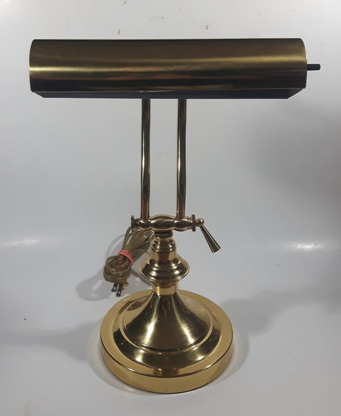 Vtg Underwriters Laboratories Portable Brass Desk Bankers Lamp
