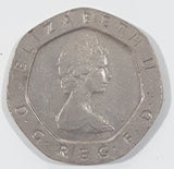 Rare 1982 UK 20 Twenty Pence Elizabeth II D. G. Reg. F. D. Metal Coin